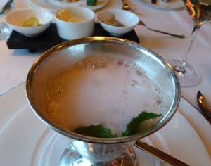 Sorbet mit Champagner