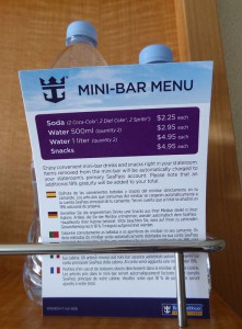 Preisliste der Minibar