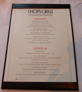 Chops Grille Dessertkarte