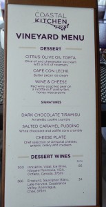 Dessertkarte Coastal Kitchen