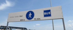 Schild am Anleger in Richtung Hafeneingang