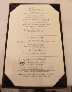 Dessertkarte Arugula