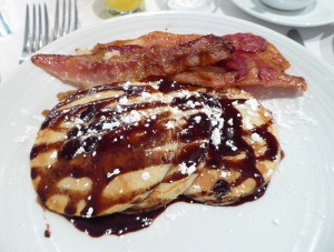 Choclate Pancakes und American Bacon