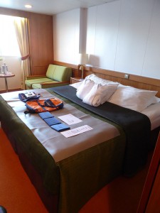 Bett am Einschiffungstag