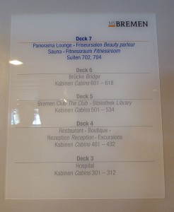 Beschilderung Deck 7