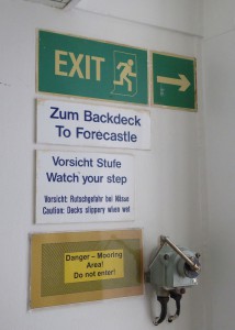 Zugang zum Backdeck