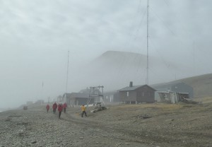 Hopen im Nebel