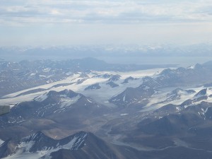 Anflug auf Longyearbyen