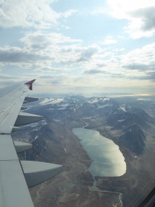 Anflug auf Longyearbyen