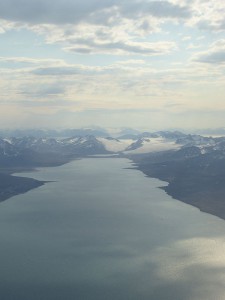 Anflug auf Longyearbyen