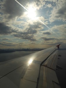Anflug auf Longyearbyen