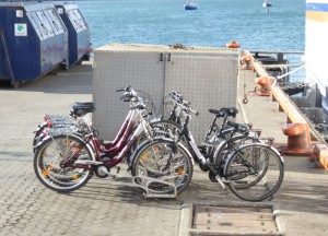 auch die MS Bremen hat Fahrräder