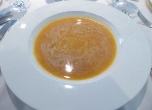 Geeiste Suppe von der Aprikose - als Vorspeise