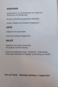 Mittagskarte Tag 10