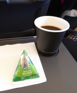 Kaffee mit Milch bei SAS