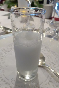 Sorbet Williams Christ mit Schaumwein