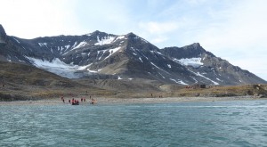 Landestelle im Trygghamna Fjord