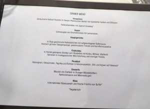 Abendessen Tag 4