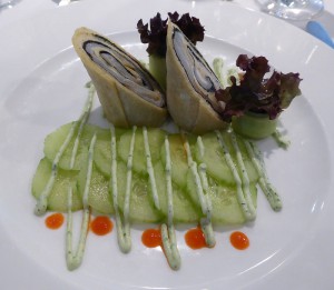 geräucherte Heilbutt Roulade