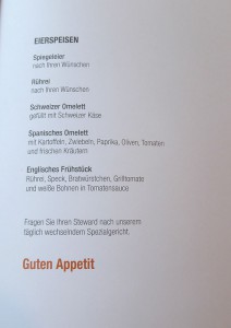 Frühstückskarte