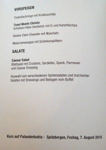 Mittagessen Tag 6