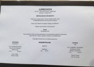 Speisekarte Tag 9