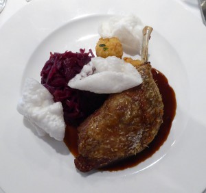 Chili-Honig glasierte Entenkeule