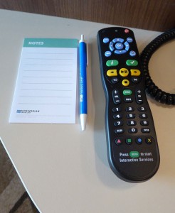 Notizblock und Stift