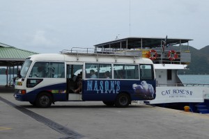 unser Bus von Mason´s Travel