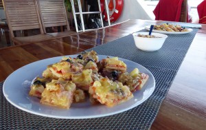 leckere Pizzateilchen als Abendsnack