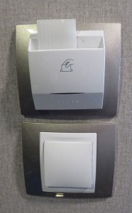 Karte einstecken für Strom
