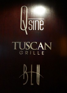 Übergang Qsine, Tuscan Grille, Blu