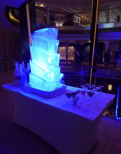 Eisskulptur für das Martini Special