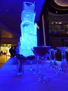 Eisskulptur für das Martini Special