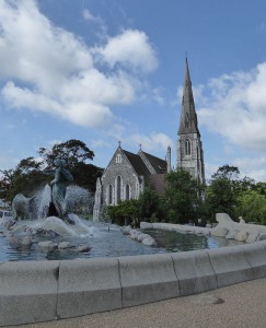 St. Albans Kirche und Gefion Brunnen