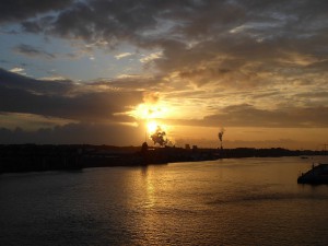 Sonnenaufgang in Amsterdam