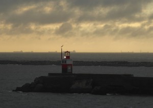 Ausfahrt aus der Schleuse Ijmuiden