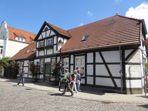 Fachwerkhaus mit Blumen