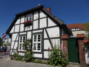 Fachwerkhaus mit Blumen
