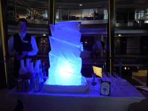 Eisskulptur für das Martini Special