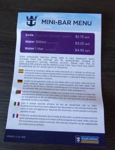 Minibar Preisliste