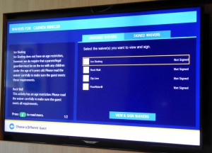 "Ausfüllen" der Waiver am TV