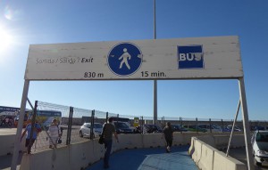 830 m bis zum Hafenausgang