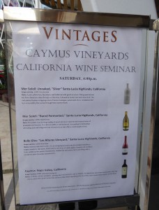 Caymus Vineyards Wine Tasting