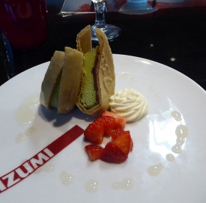 Matcha Green Tea & Red Bean Cake