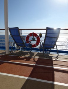 Deckchairs auf Deck 5 am Heck