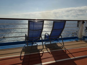 Deckchairs auf Deck 5 am Heck