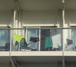 Wäsche trocknen am Balkon
