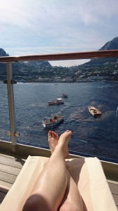 Kurze Pause am Balkon
