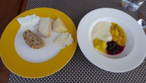 Käse und Dessert